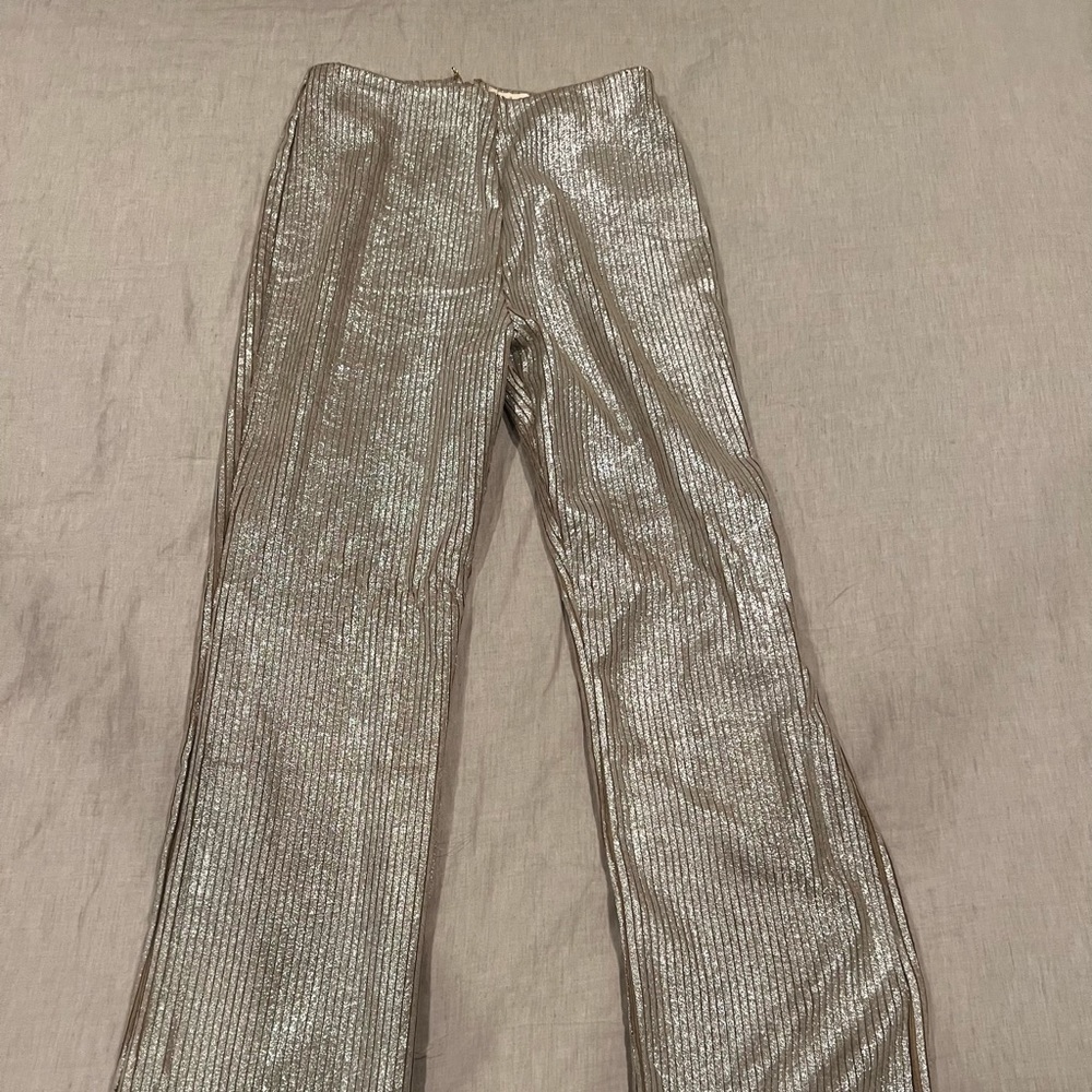 Gold Wide Leg Pants - size small